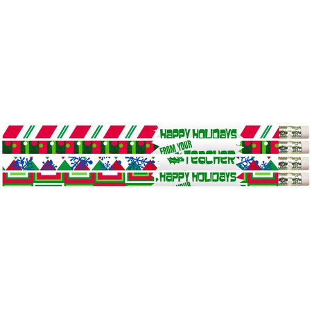 MUSGRAVE PENCIL CO Happy Holidays From Your Teacher Motivational Pencils, PK144, 144PK 2519